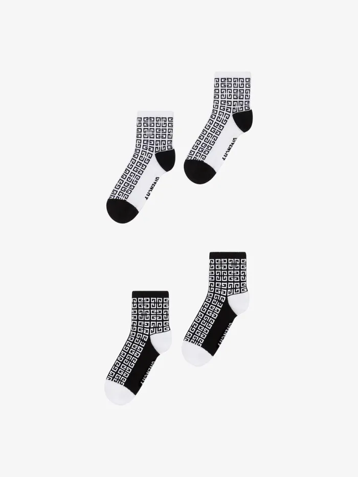 Socks In 4g Jacquard Set Blackwhite Kids Givenchy