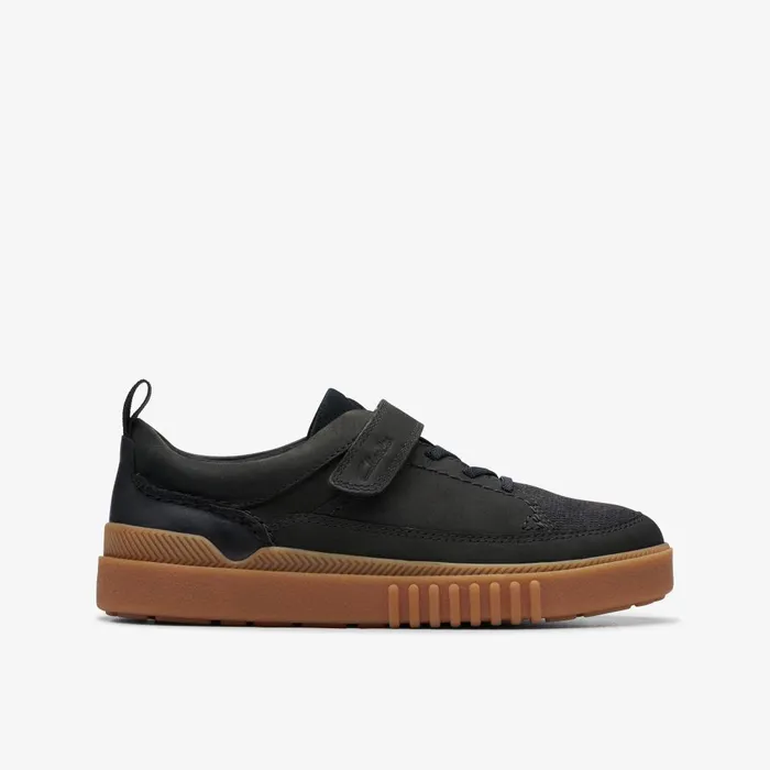 Somerset Tor Kid Black Kids Clarks Sneakers