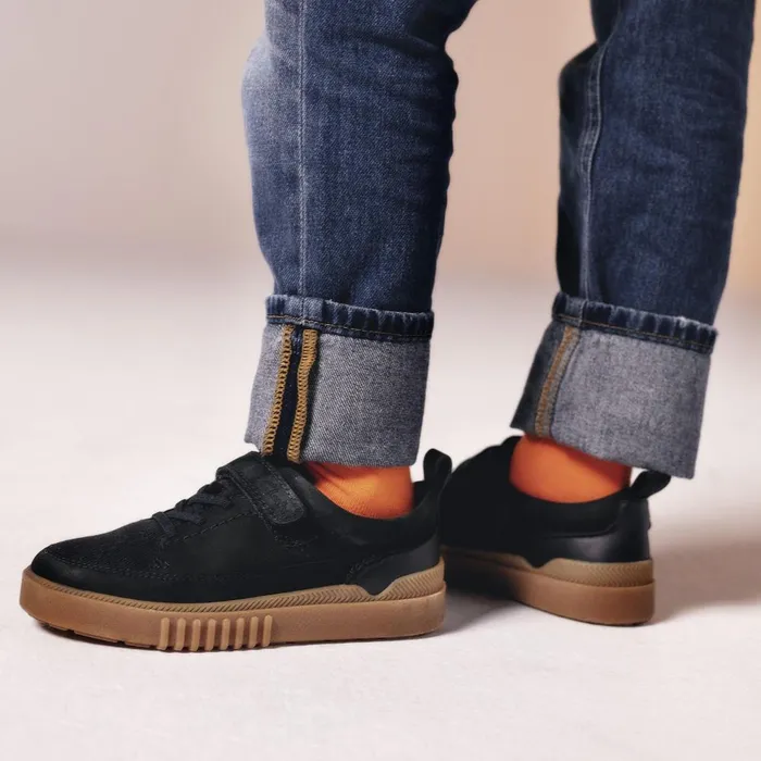 Somerset Tor Kid Black Kids Clarks Sneakers