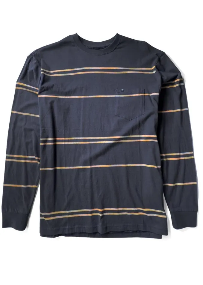Spaced Out Eco Ls Pkt Tee Phantom Men Vissla Tees