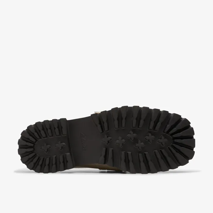 Stayso Free Ivory Leather Women Clarks Clogs and Mules