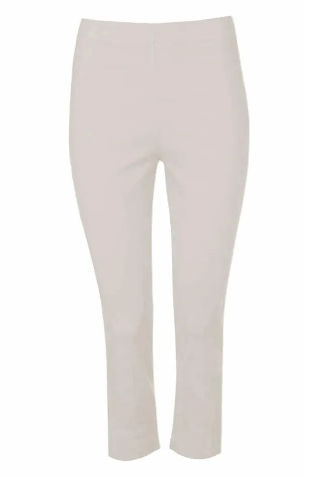 Stone Elastic Waist Stretch Cropped Trousers Women Roman Coords