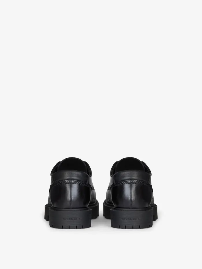 Storm Derbies In Leather Black Men Givenchy Boots and Loafers