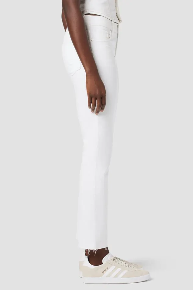 Straight Women Hudson Jeans Nico MidRise Straight Ankle W Slit Hem Spring White Straight Women Hudson Jeans Nico MidRise Straight Ankle W Slit Hem Spring White