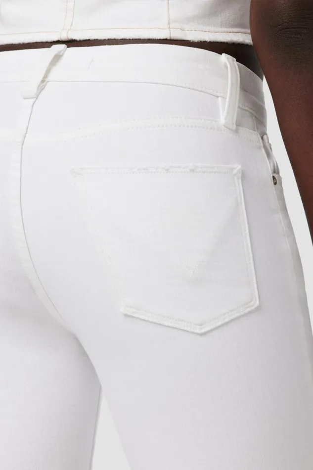 Straight Women Hudson Jeans Nico MidRise Straight Ankle W Slit Hem Spring White Straight Women Hudson Jeans Nico MidRise Straight Ankle W Slit Hem Spring White