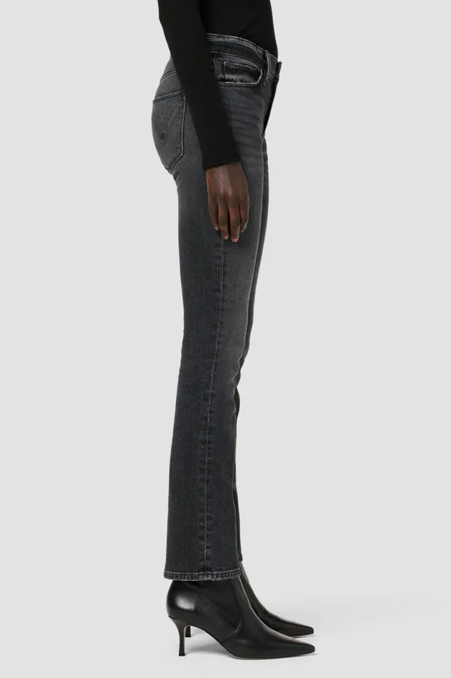 Straight Women Hudson Jeans Nico MidRise Straight Jean W Slit Hem Black Star Straight Women Hudson Jeans Nico MidRise Straight Jean W Slit Hem Black Star