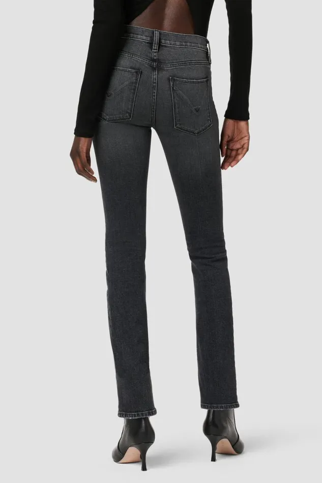 Straight Women Hudson Jeans Nico MidRise Straight Jean W Slit Hem Black Star Straight Women Hudson Jeans Nico MidRise Straight Jean W Slit Hem Black Star