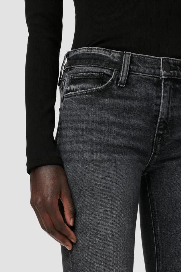 Straight Women Hudson Jeans Nico MidRise Straight Jean W Slit Hem Black Star Straight Women Hudson Jeans Nico MidRise Straight Jean W Slit Hem Black Star