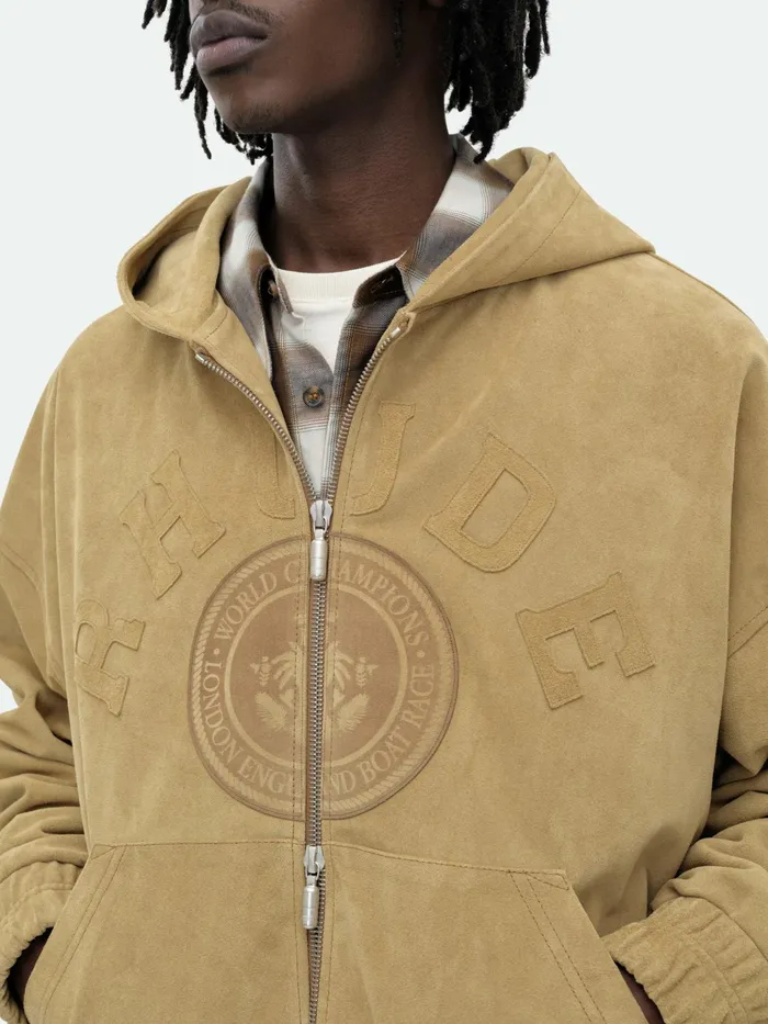 SUEDE RHUDE CREST HOODIE Men Rhude Outerwear