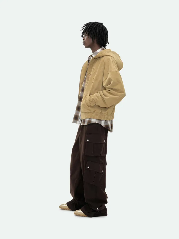 SUEDE RHUDE CREST HOODIE Men Rhude Outerwear