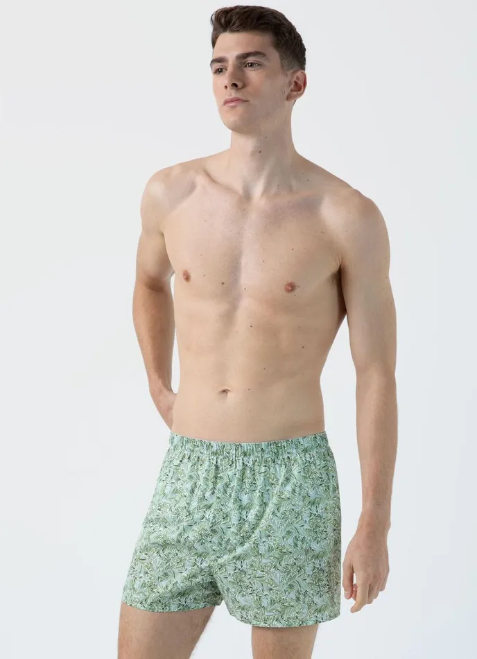 SUNSPEL Boxer Shorts Classic Boxer Shorts In Liberty Fabric Green Garden 8211 Men