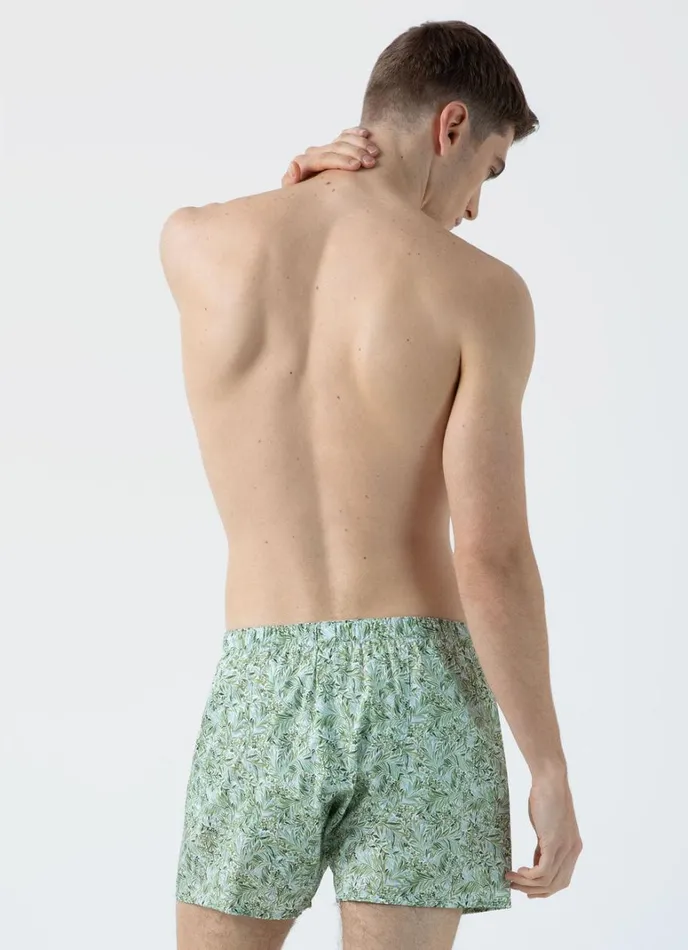 SUNSPEL Boxer Shorts Classic Boxer Shorts In Liberty Fabric Green Garden 8211 Men
