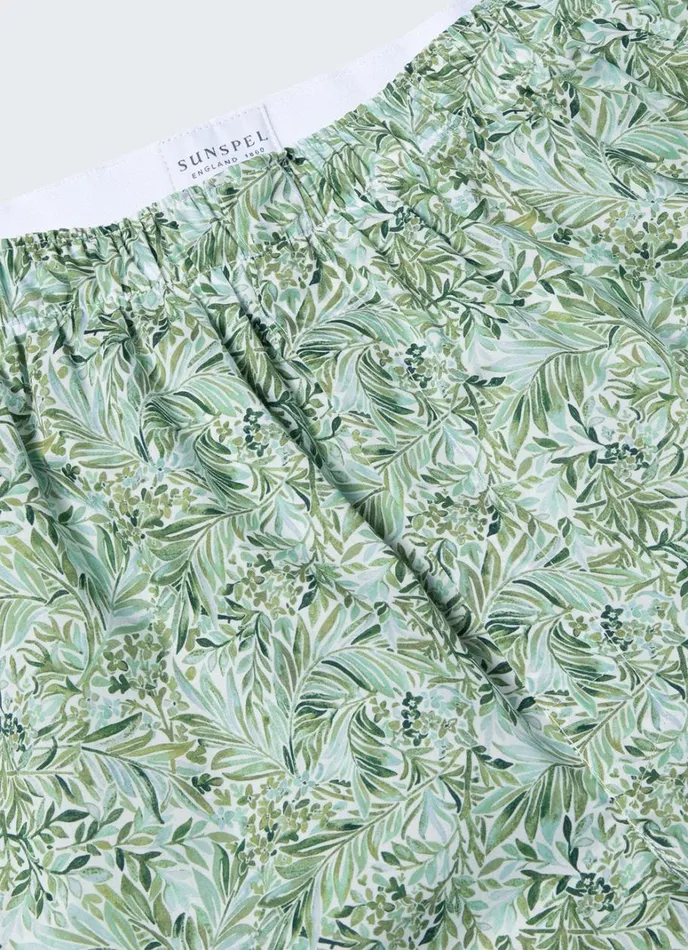 SUNSPEL Boxer Shorts Classic Boxer Shorts In Liberty Fabric Green Garden 8211 Men