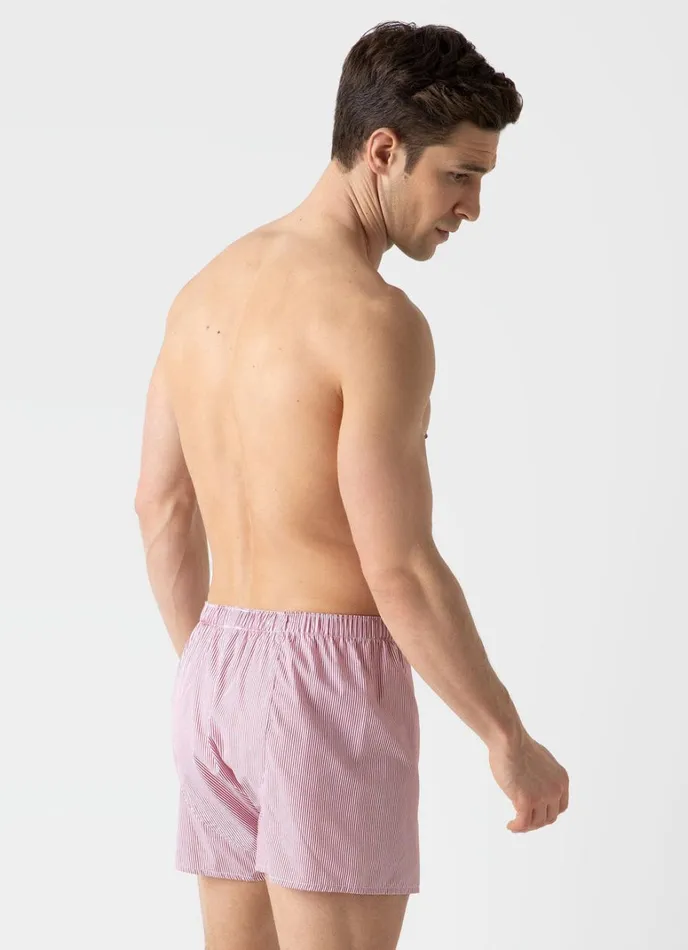 SUNSPEL Boxer Shorts Classic Boxer Shorts Whiterednavy Pinstripe 8211 Men