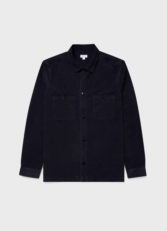 SUNSPEL Jackets and Coats Cellular Cord Overshirt Navy 8211 Men