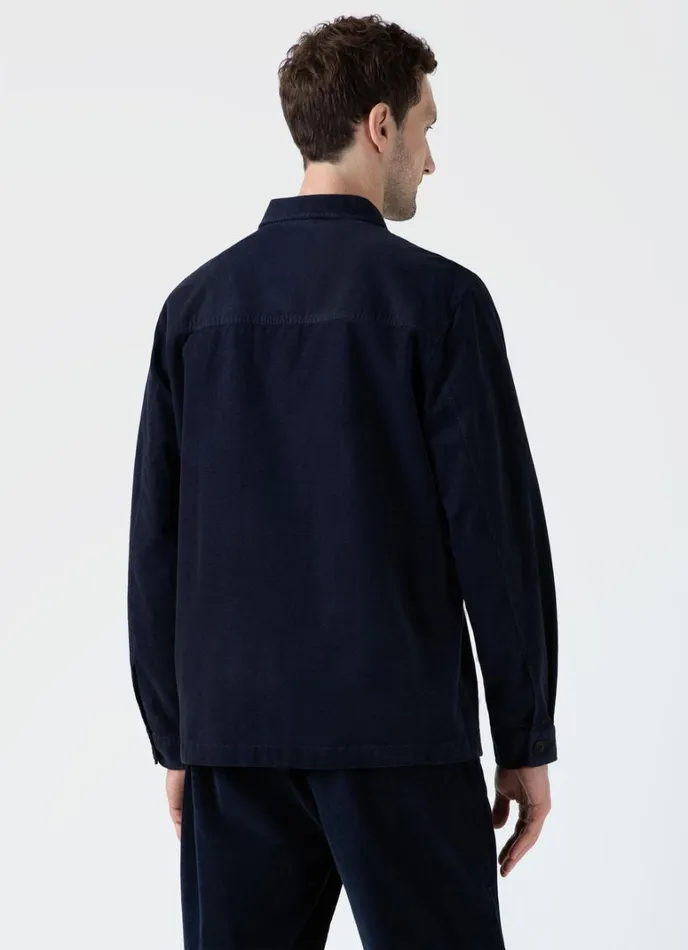 SUNSPEL Jackets and Coats Cellular Cord Overshirt Navy 8211 Men