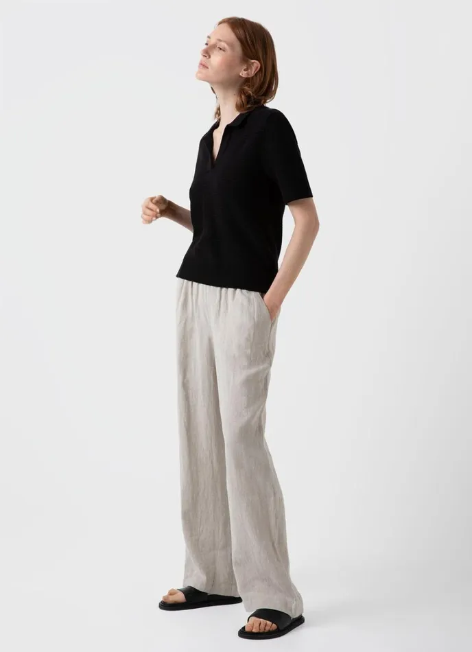SUNSPEL Knitwear Archive Knit Polo Black 8211 Women