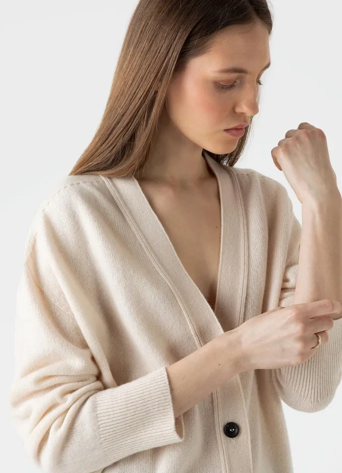 SUNSPEL Knitwear Lambswool Cardigan Ecru 8211 Women