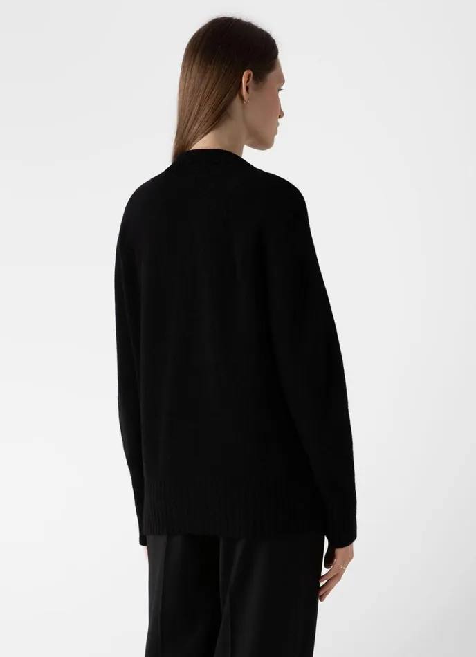 SUNSPEL Knitwear Lambswool Polo Jumper Black 8211 Women
