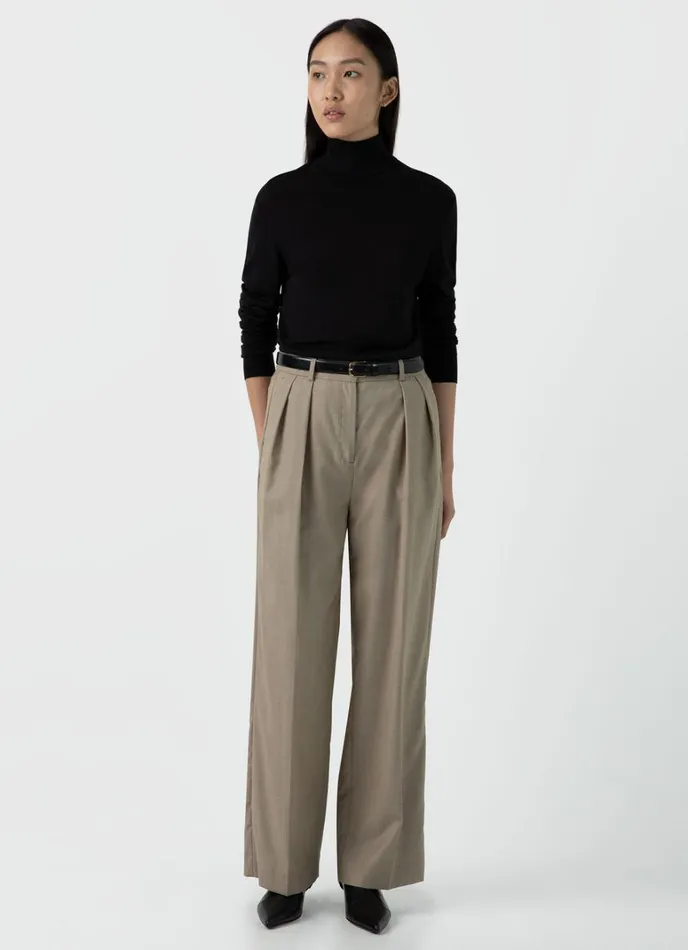 SUNSPEL Knitwear Merino Silk Roll Neck Jumper Black 8211 Women