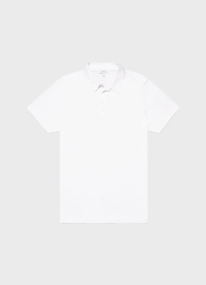 SUNSPEL Polo Shirts Jersey Classic Polo Shirt White 8211 Men