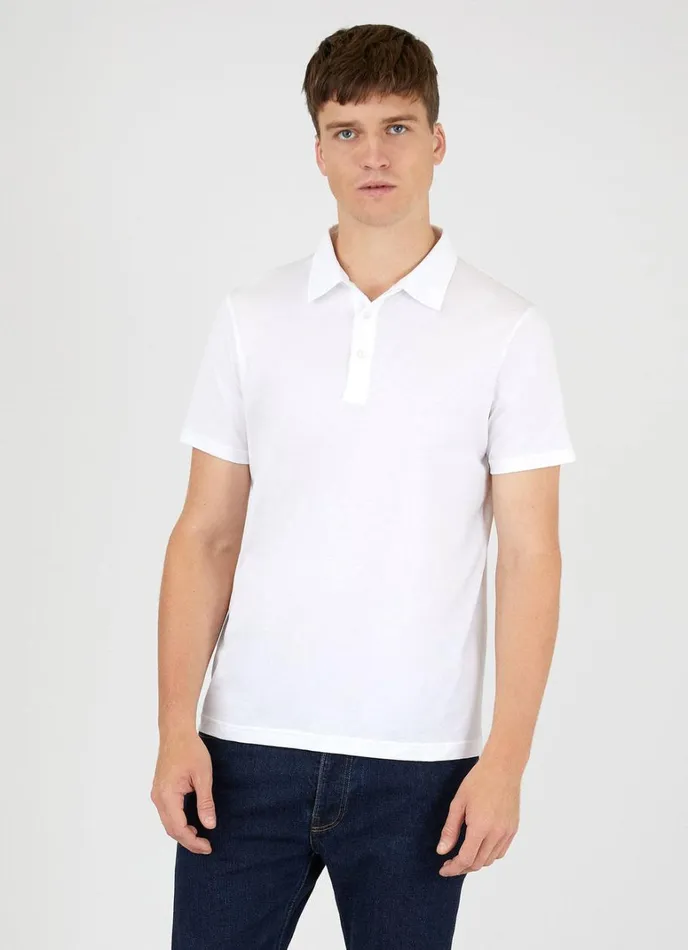 SUNSPEL Polo Shirts Jersey Classic Polo Shirt White 8211 Men