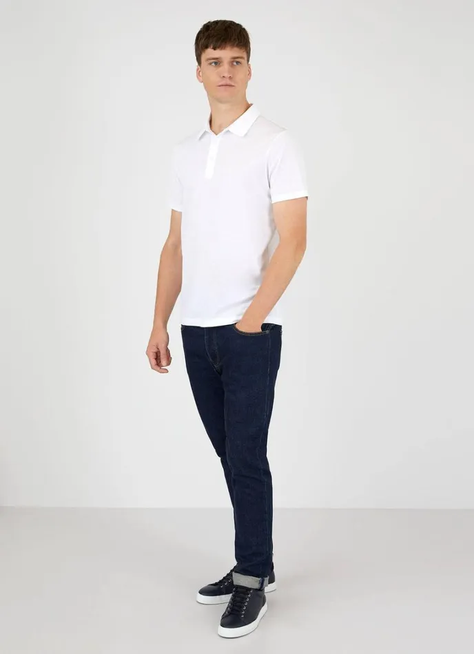 SUNSPEL Polo Shirts Jersey Classic Polo Shirt White 8211 Men