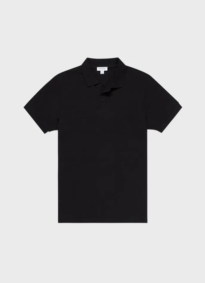 SUNSPEL Polo Shirts Piqu Polo Shirt Black 8211 Men