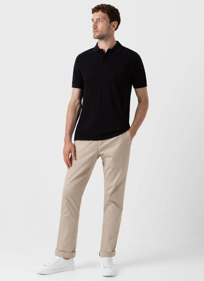 SUNSPEL Polo Shirts Piqu Polo Shirt Black 8211 Men