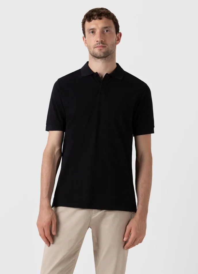 SUNSPEL Polo Shirts Piqu Polo Shirt Black 8211 Men