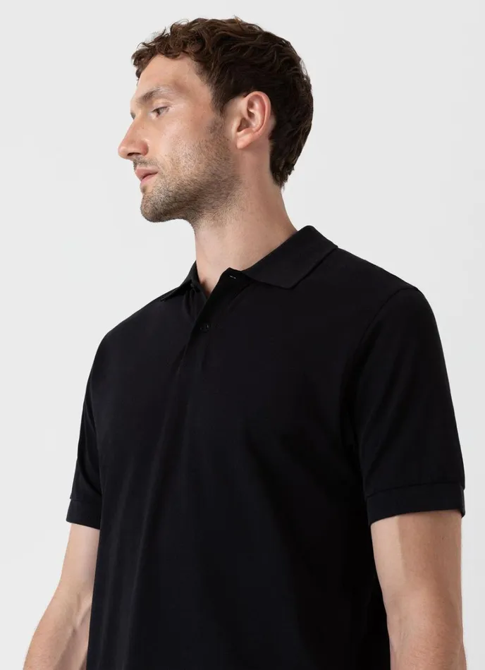 SUNSPEL Polo Shirts Piqu Polo Shirt Black 8211 Men