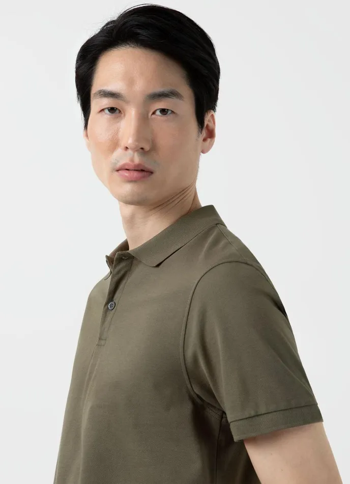 SUNSPEL Polo Shirts Piqu Polo Shirt Khaki 8211 Men