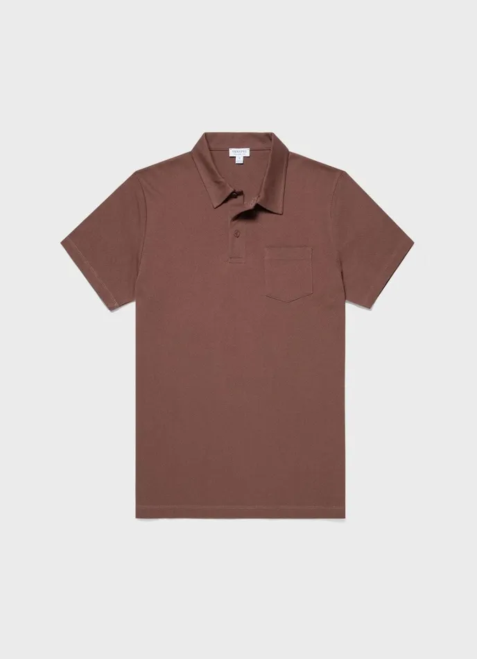 SUNSPEL Polo Shirts Riviera Polo Shirt Brown 8211 Men
