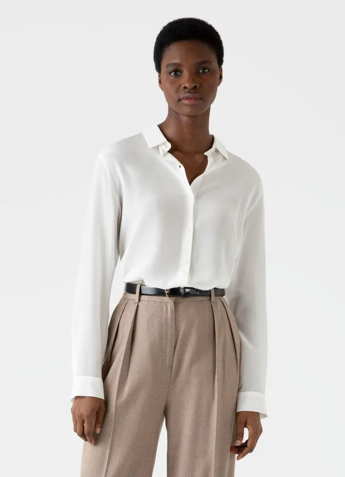 SUNSPEL Shirts and Blouses Silk Shirt Ecru 8211 Women