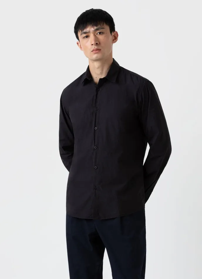 SUNSPEL Shirts Lightweight Poplin Shirt Black 8211 Men