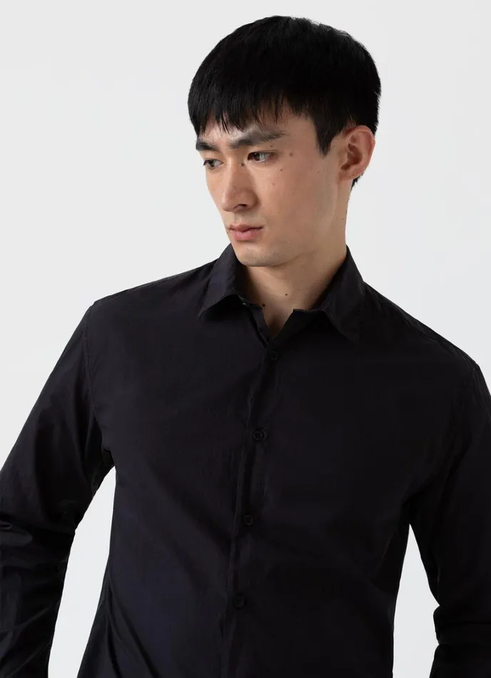 SUNSPEL Shirts Lightweight Poplin Shirt Black 8211 Men