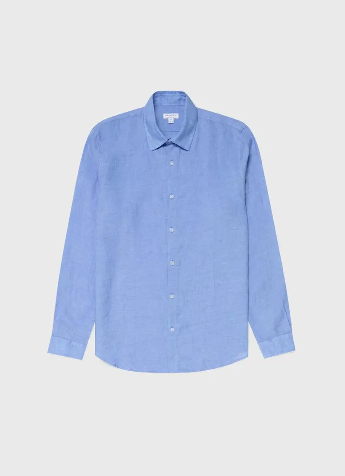 SUNSPEL Shirts Linen Shirt Cool Blue 8211 Men