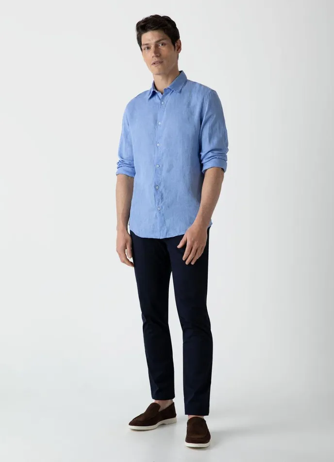 SUNSPEL Shirts Linen Shirt Cool Blue 8211 Men
