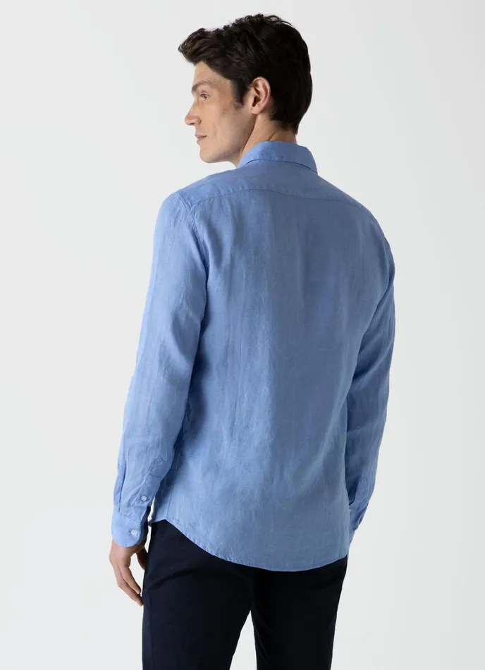 SUNSPEL Shirts Linen Shirt Cool Blue 8211 Men