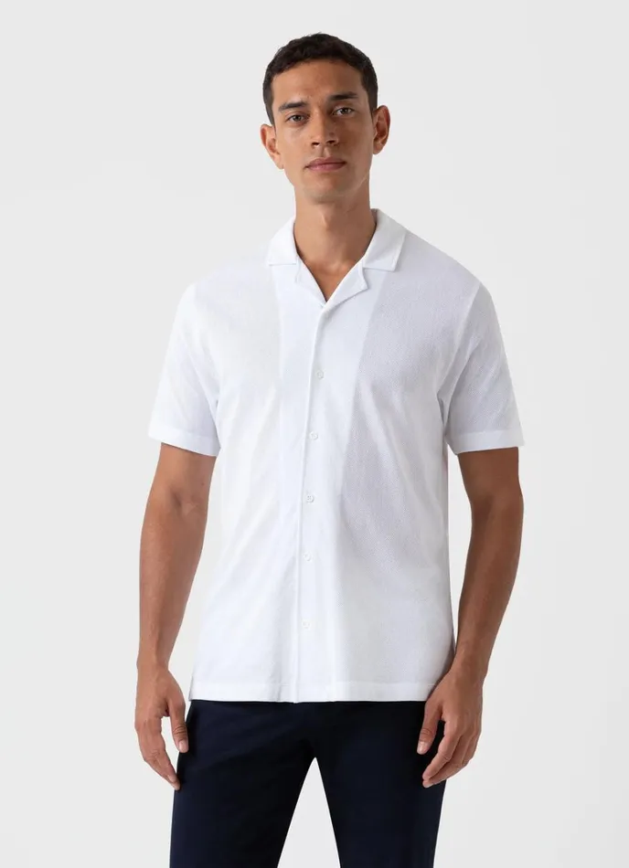SUNSPEL Shirts Riviera Camp Collar Shirt White 8211 Men
