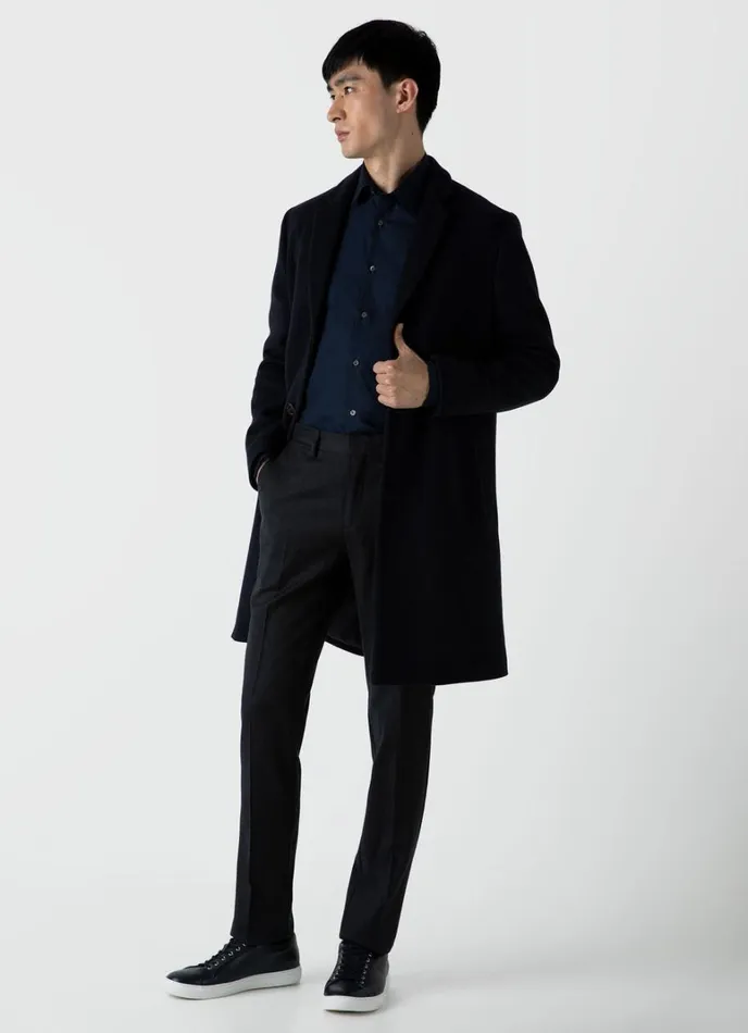 SUNSPEL Shirts Sea Island Cotton Shirt Navy 8211 Men