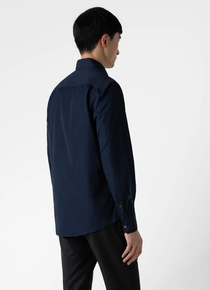 SUNSPEL Shirts Sea Island Cotton Shirt Navy 8211 Men