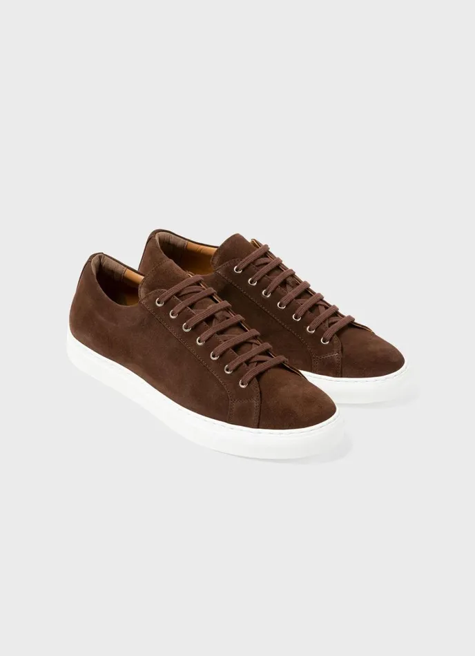 SUNSPEL Shoes Suede Tennis Shoe Dark Walnut 8211 Men