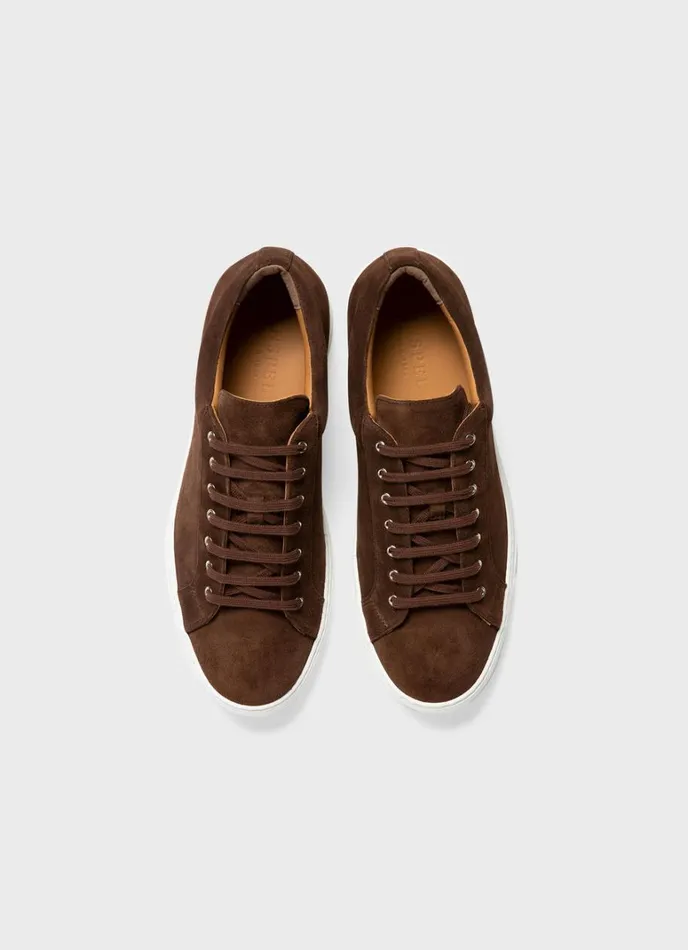 SUNSPEL Shoes Suede Tennis Shoe Dark Walnut 8211 Men