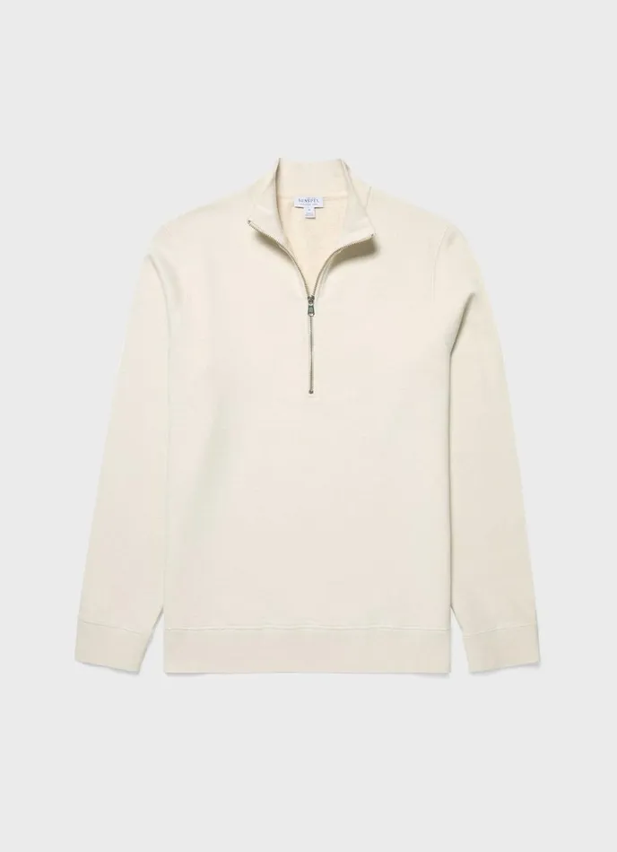 SUNSPEL Sweatshirts and Sweatpants Undyed Half Zip Loopback Sweatshirt Undyed 8211 Men