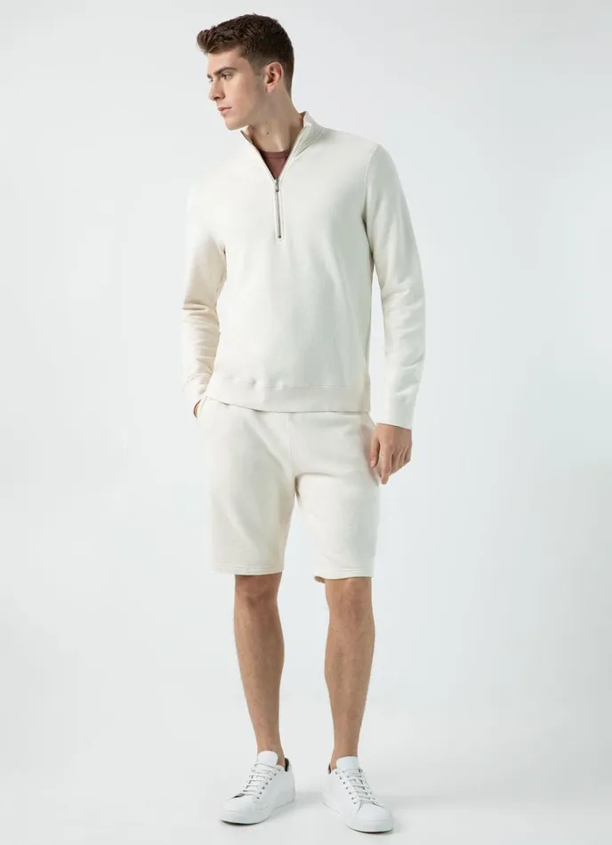 SUNSPEL Sweatshirts and Sweatpants Undyed Half Zip Loopback Sweatshirt Undyed 8211 Men