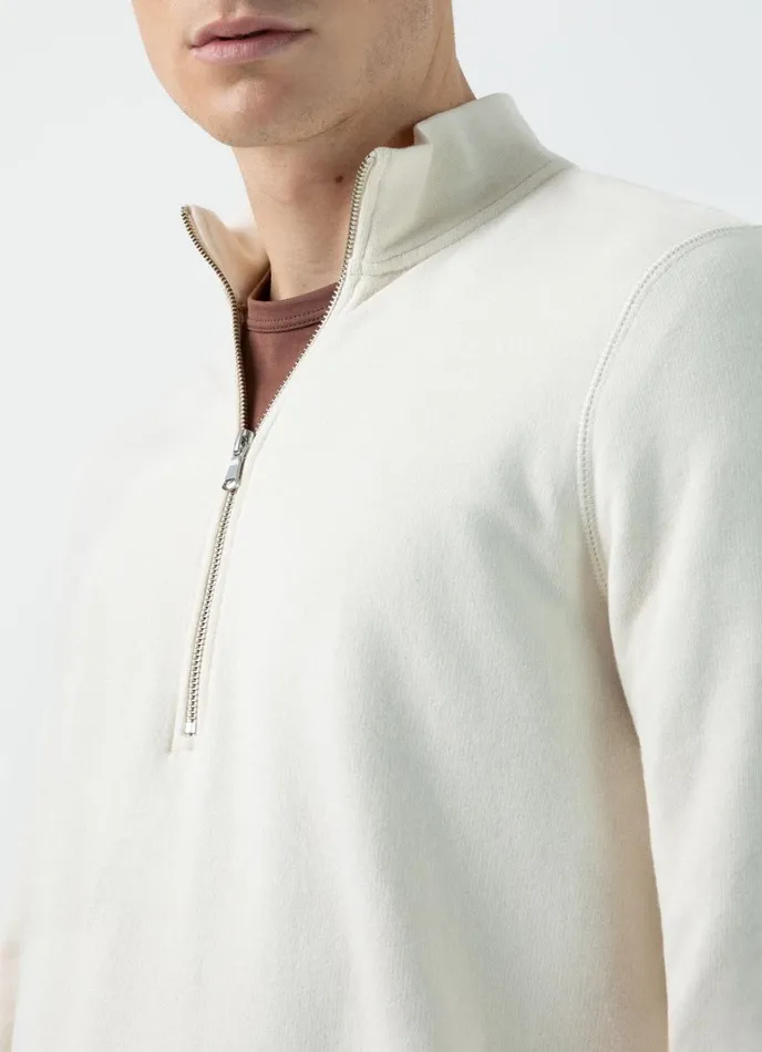SUNSPEL Sweatshirts and Sweatpants Undyed Half Zip Loopback Sweatshirt Undyed 8211 Men