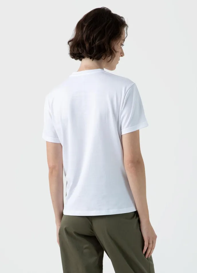 SUNSPEL Tshirts and Tops Boy Fit Tshirt White 8211 Women