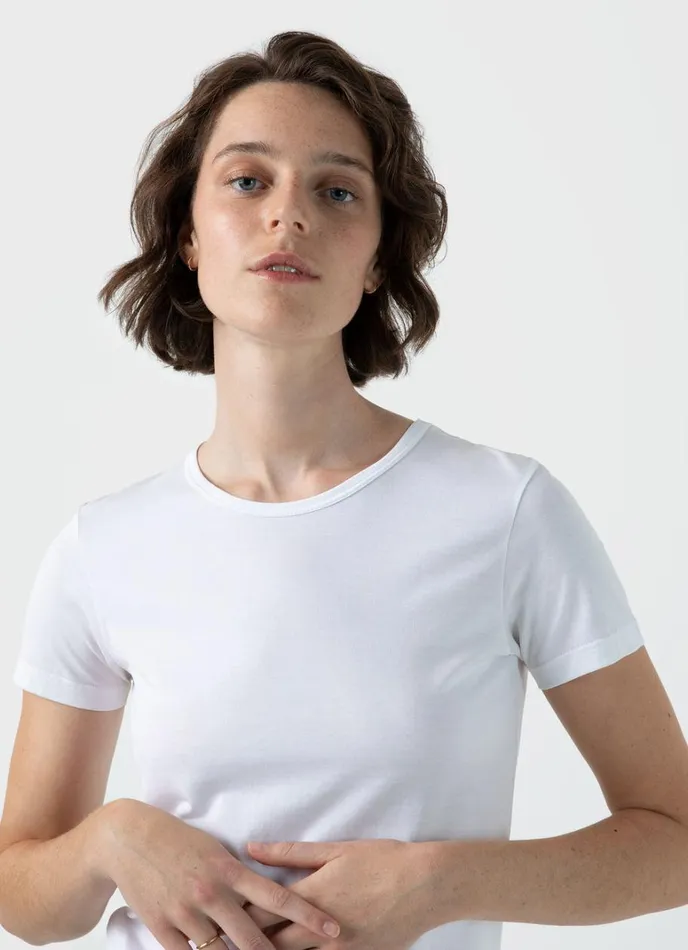 SUNSPEL Tshirts and Tops Classic Tshirt White 8211 Women