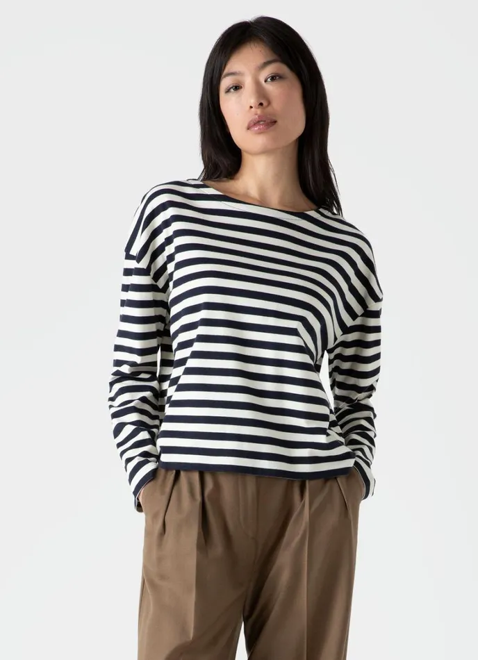 SUNSPEL Tshirts and Tops Long Sleeve Boatneck Tshirt 8211 Women